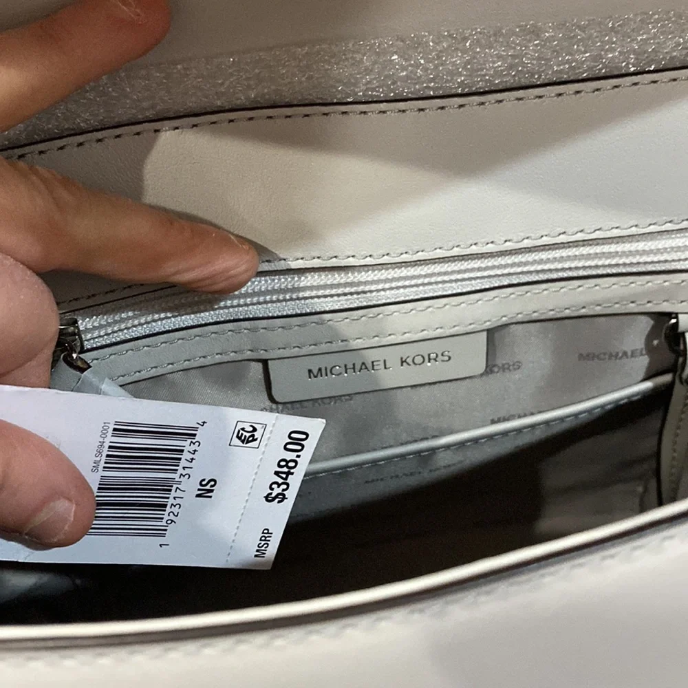 💕 Michael Kors NWT $348 Whitney gray satchel shoulder bag beautiful 💕